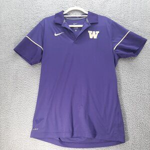 University Of Washington Huskies Womens Nike Dri-Fit Polo Shirt Purple Sz Medium